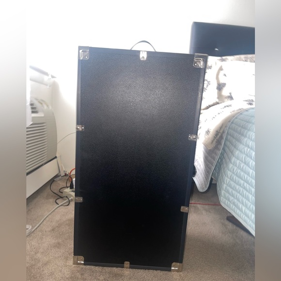 15 x 30 x 12 Seward Trunk Footlocker Trunk with Wheels (Black) - Picture 2 of 4